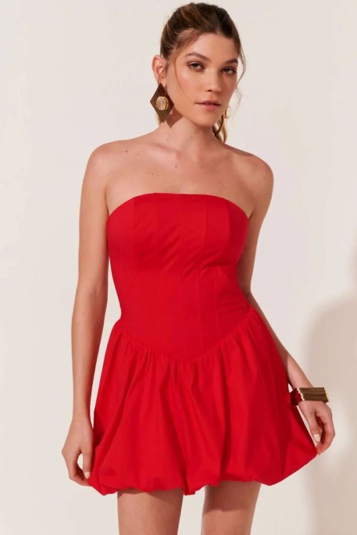 Imagem de Vestido Bia Vermelho Intenso Le Blog