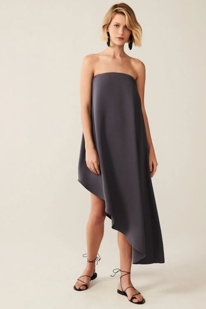 Imagem de Vestido Luciana Cinza Stone Le Blog