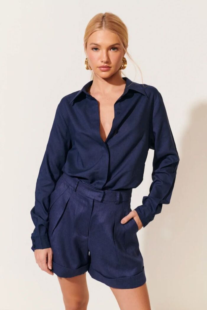 Imagem de Camisa Lurdes Azul Midnight Le Blog