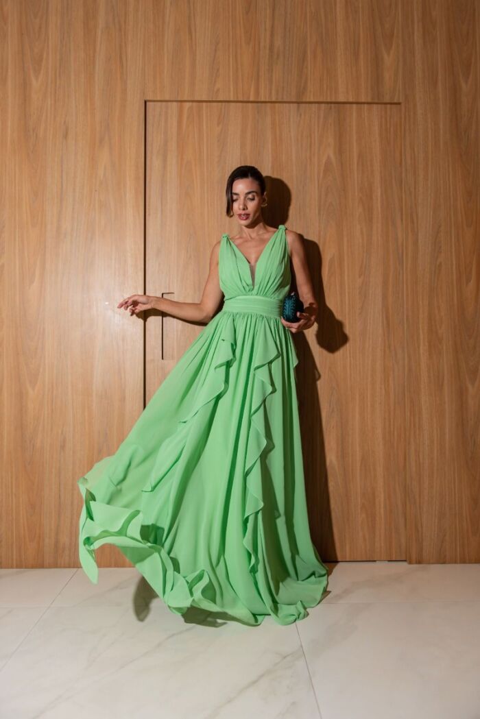 Imagem de Vestido Dara Verde D´teliê