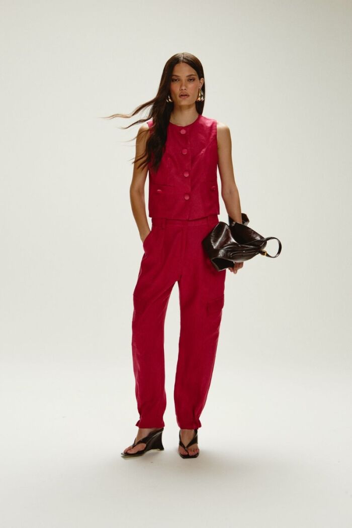 Imagem de Colete Lana Vermelho Crushed Le Blog