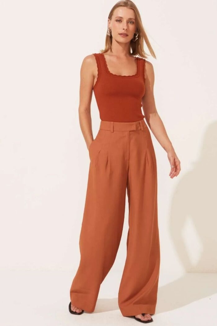 Imagem de Calça Ângela Marrom Casca Le Blog