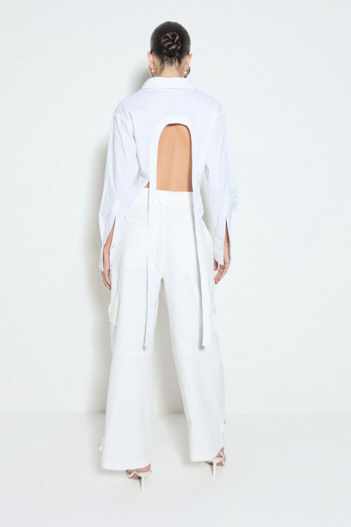 Imagem de Calça Cargo Com Cinto E Ziperes de Metal Off White Zen