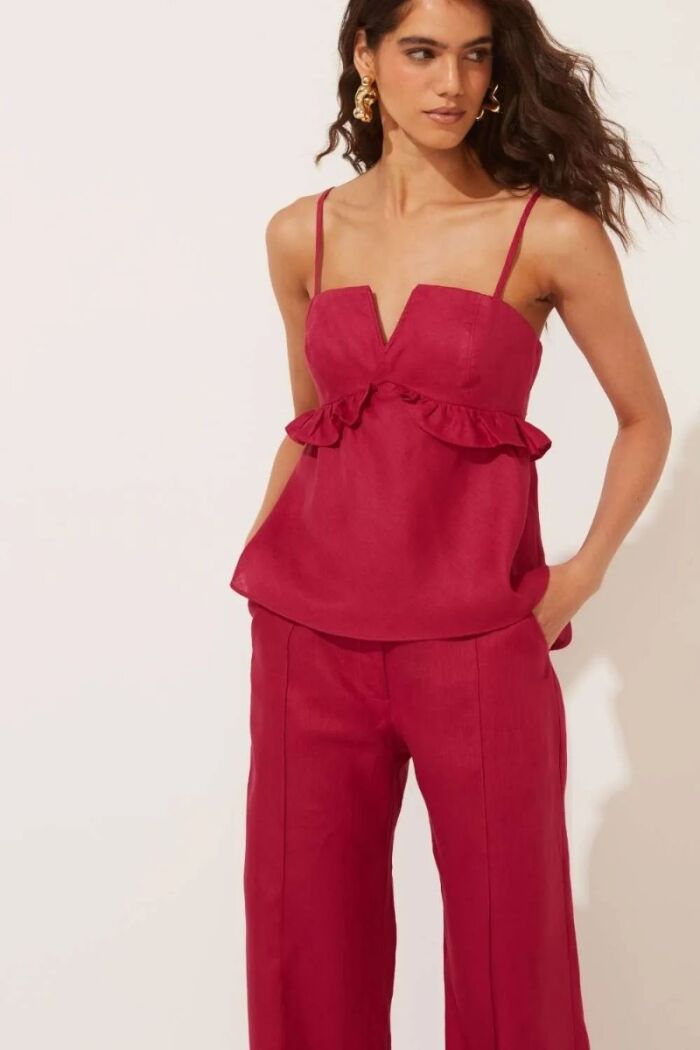 Imagem de Calça Lurdes Vermelho Crushed Le Blog