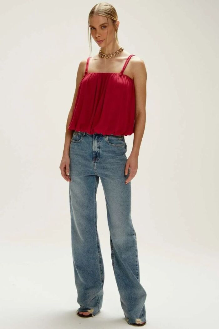 Imagem de Blusa Ariele Vermelho Crushed Le Blog