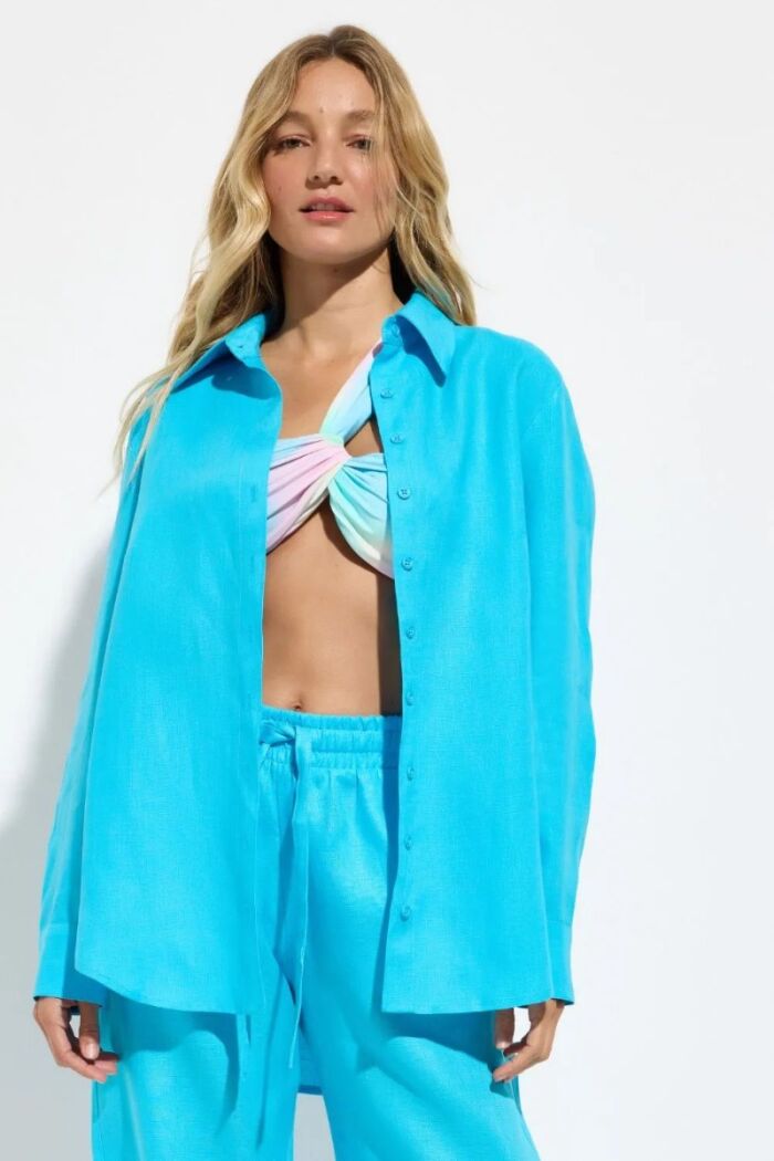 Imagem de Camisa Ashley Azul Celeste Le Blog