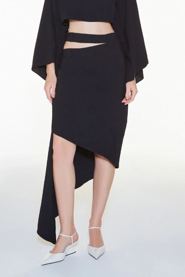 Imagem de Saia Curta Cós Duplo Preta Zen