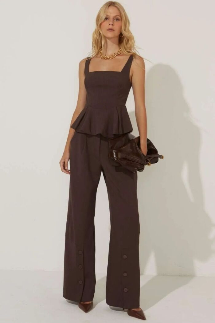 Imagem de Corselet Sabrina Marrom Dark Le Blog