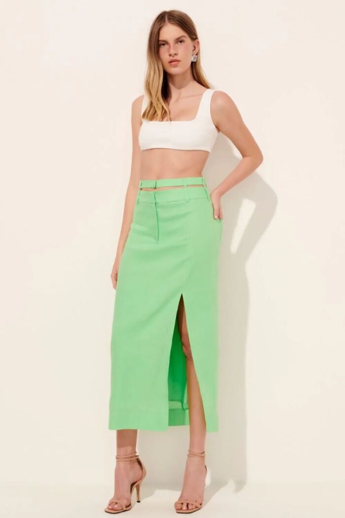 Imagem de Saia Carolina Verde Cítrico Le Blog