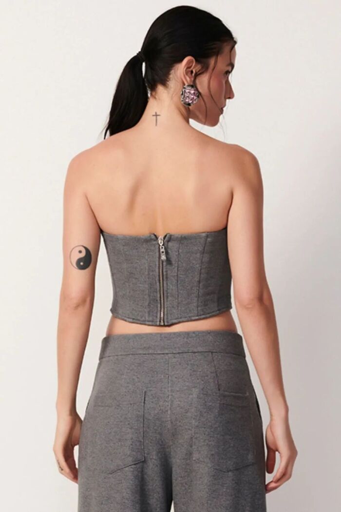 Imagem de Corselet Rose Cinza Stone Le Blog