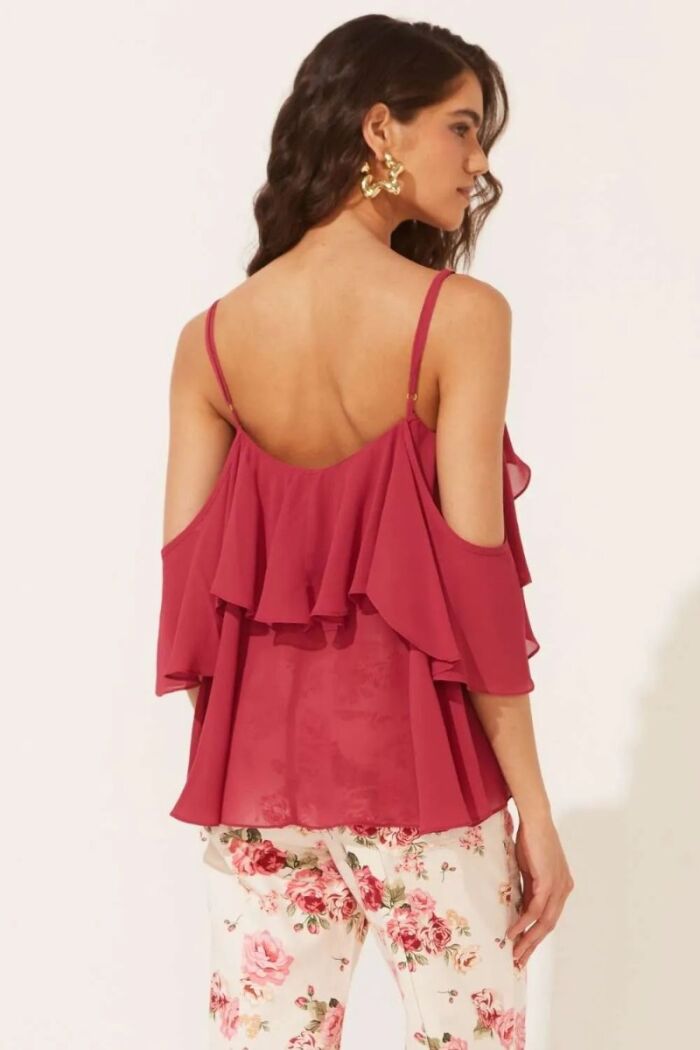 Imagem de Blusa Leilany Vermelho Crushed Le Blog