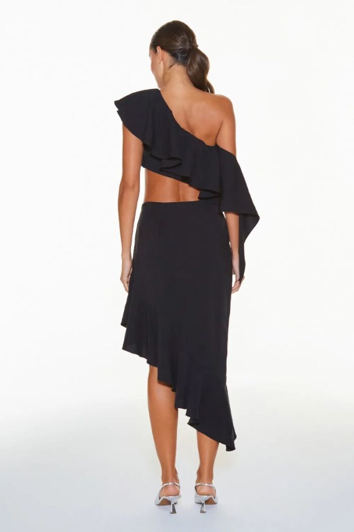 Imagem de Cropped Um Ombro Só Babado Assimétrico Zen