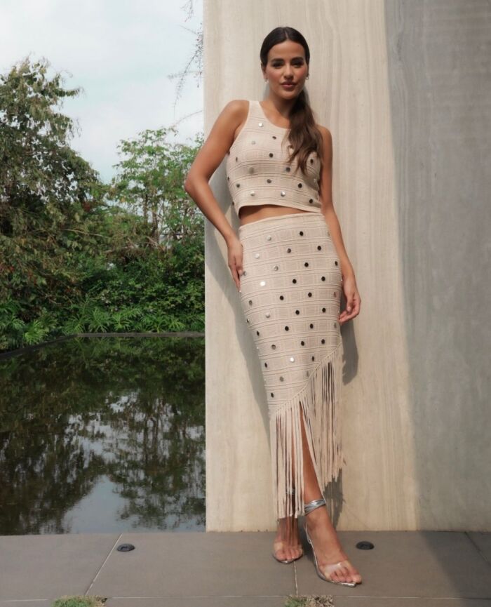 Imagem de Conjunto Saia e Regata Tricô Mais Um