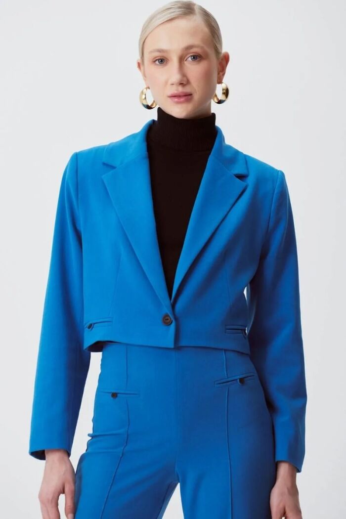 Imagem de Blazer Flora Azul Horizon Le Blog