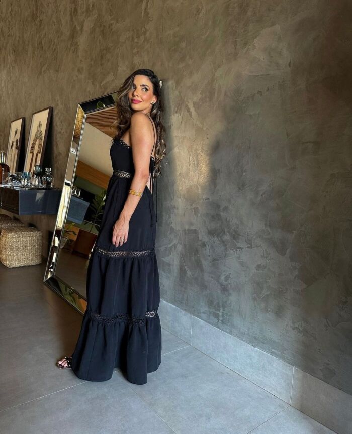 Imagem de Vestido Preto Longo Olívia