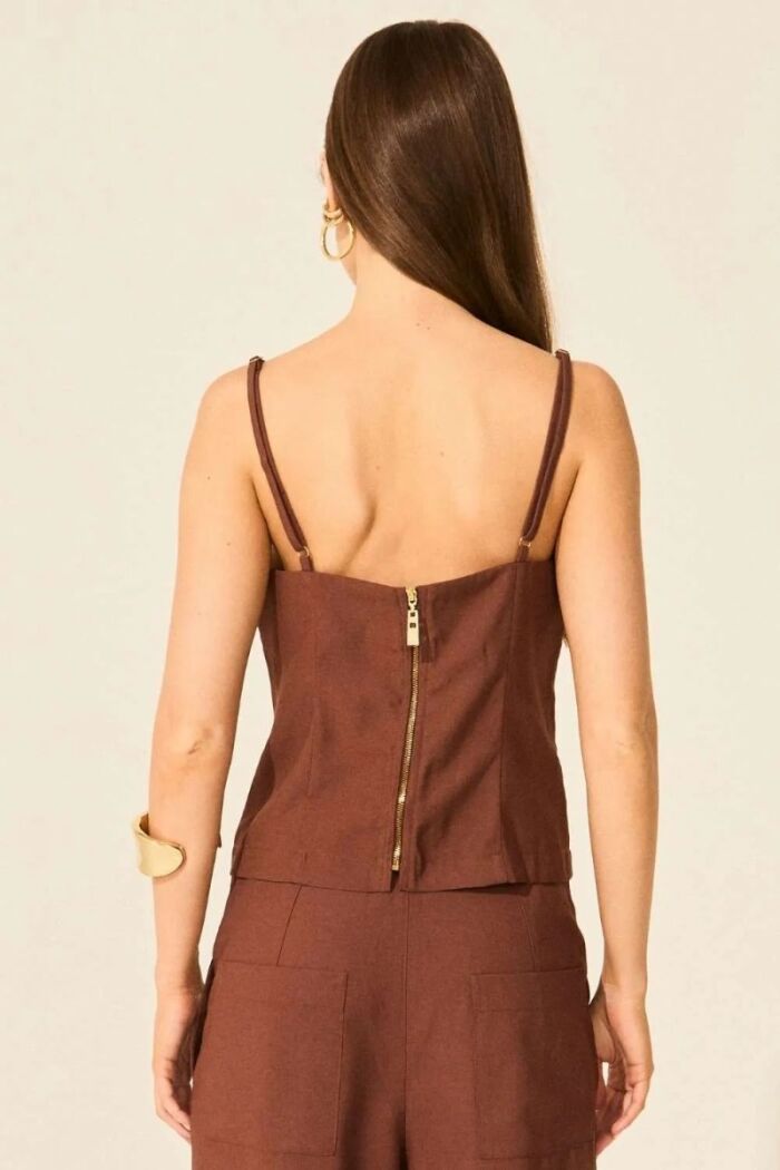 Imagem de Blusa Malu Marrom Ganache Le Blog