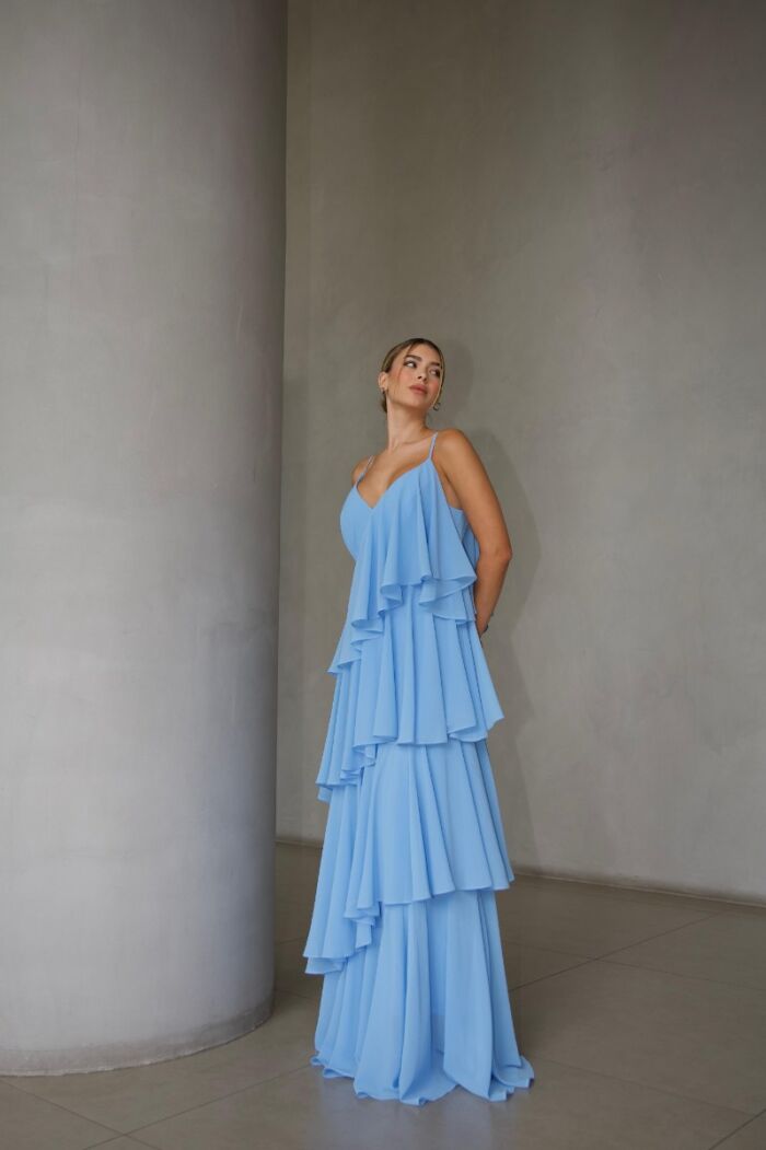 Imagem de Vestido Marie Azul Bebê D´teliê