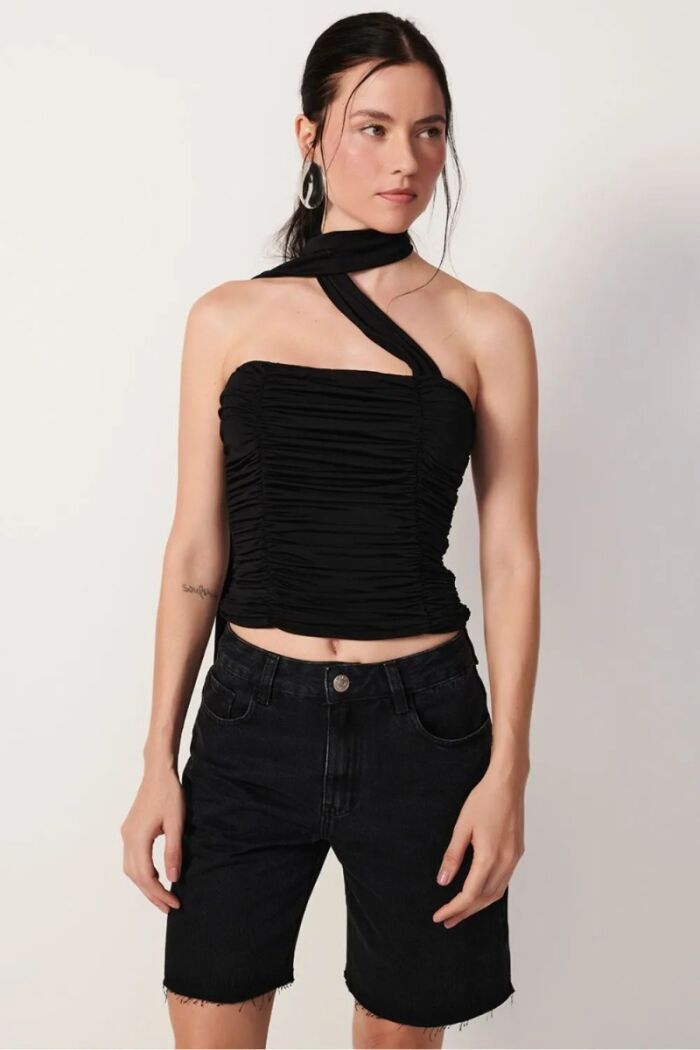 Imagem de Jorts Kendall Jeans Black Le Blog