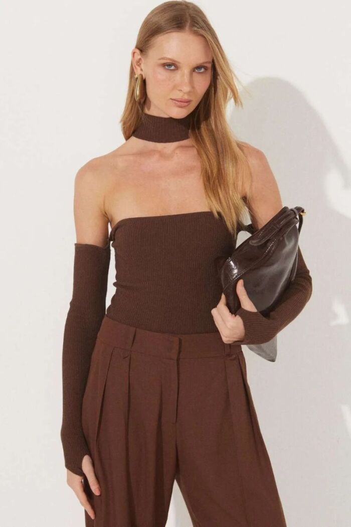 Imagem de Blusa Jasmin Marrom Ganache Le Blog