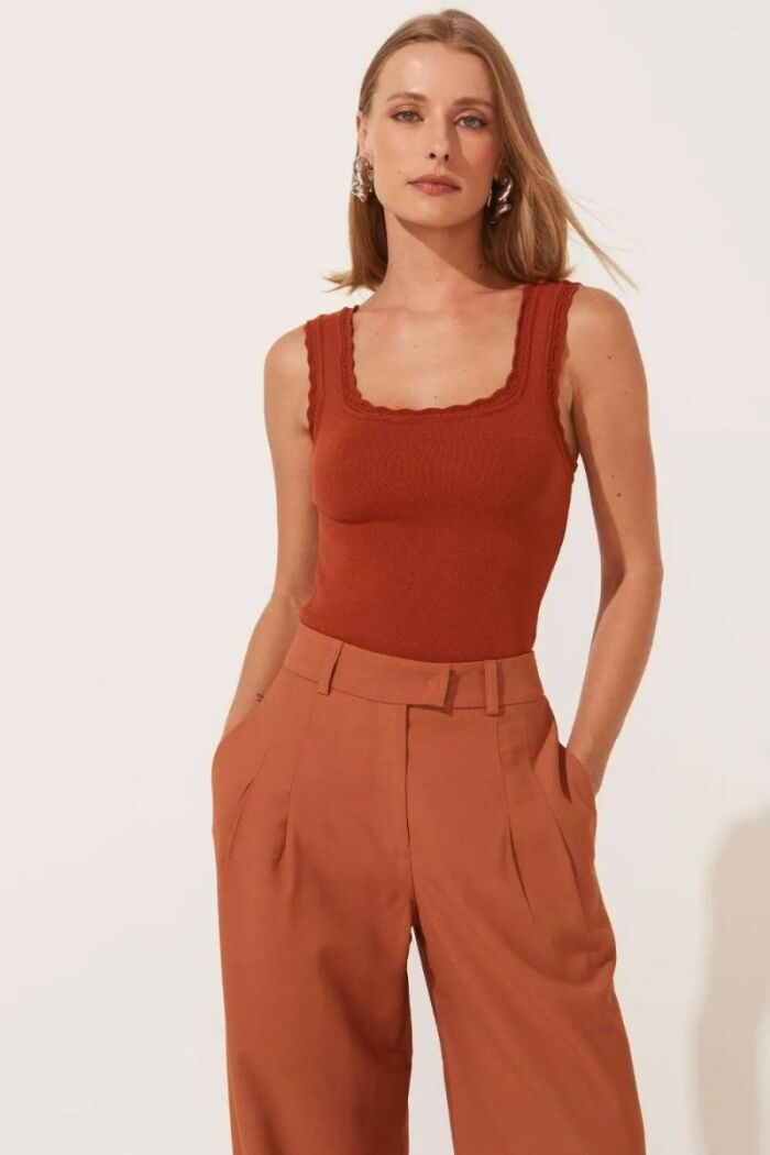 Imagem de Calça Ângela Marrom Casca Le Blog