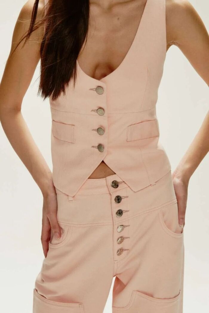 Imagem de Calça Sarja Guta Rosa Pólen Le Blog