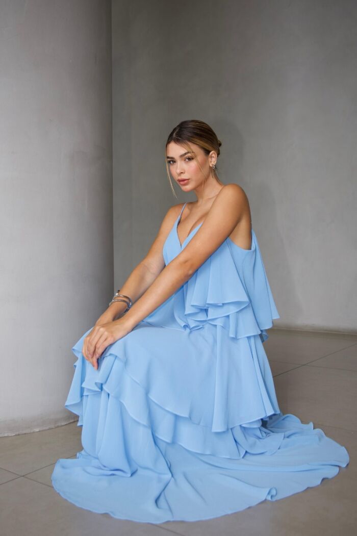 Imagem de Vestido Marie Azul Bebê D´teliê