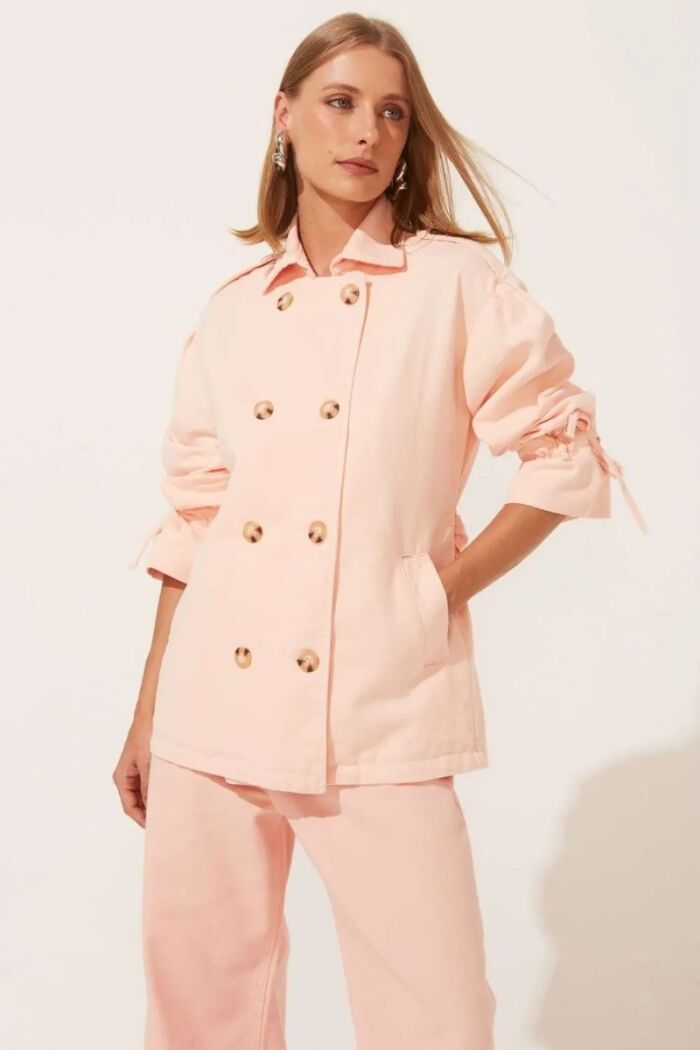 Imagem de Casaco Cléo Rosa Florid Le Blog