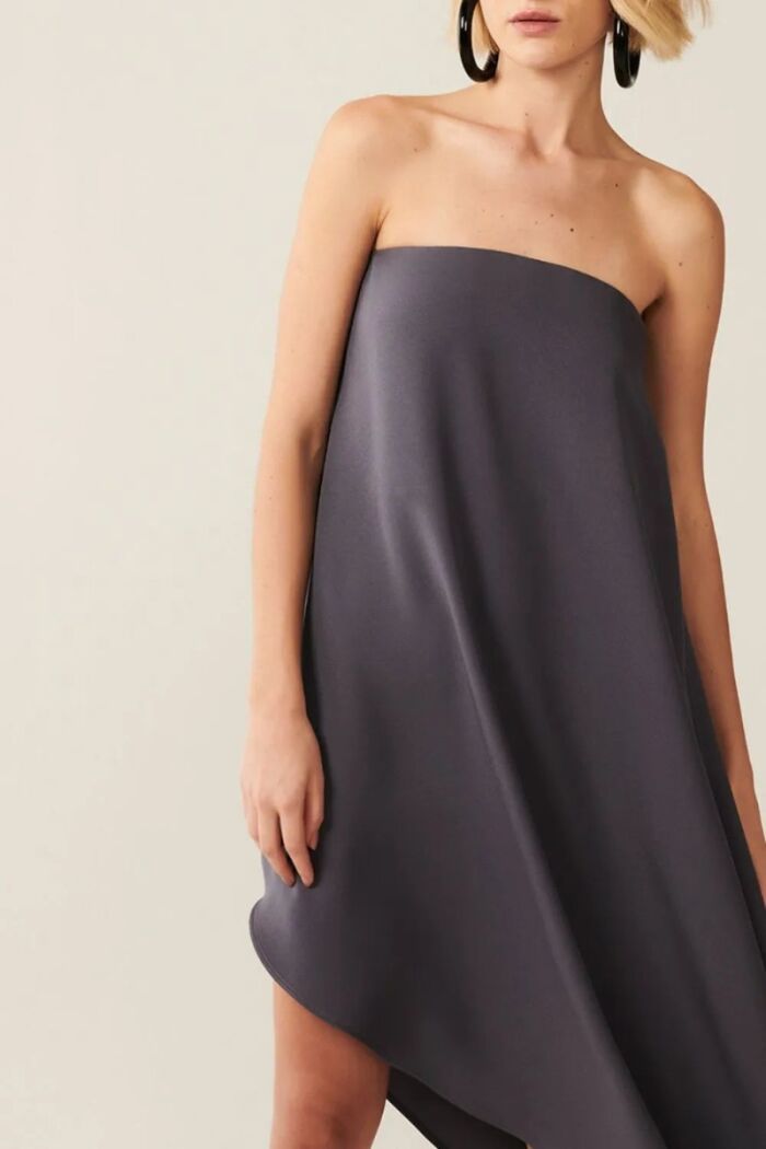 Imagem de Vestido Luciana Cinza Stone Le Blog