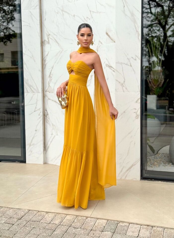 Imagem de Vestido Fani Amarelo D´teliê