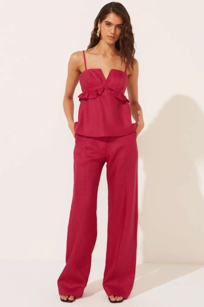 Imagem de Calça Lurdes Vermelho Crushed Le Blog