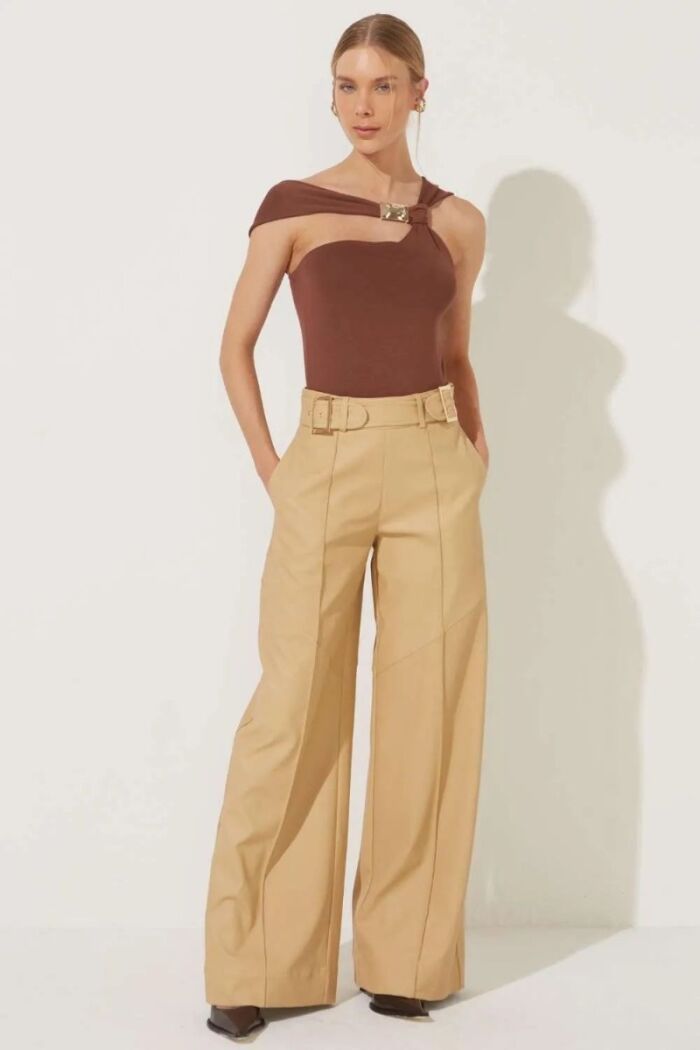 Imagem de Calça Tati Bege Tahini Le Blog