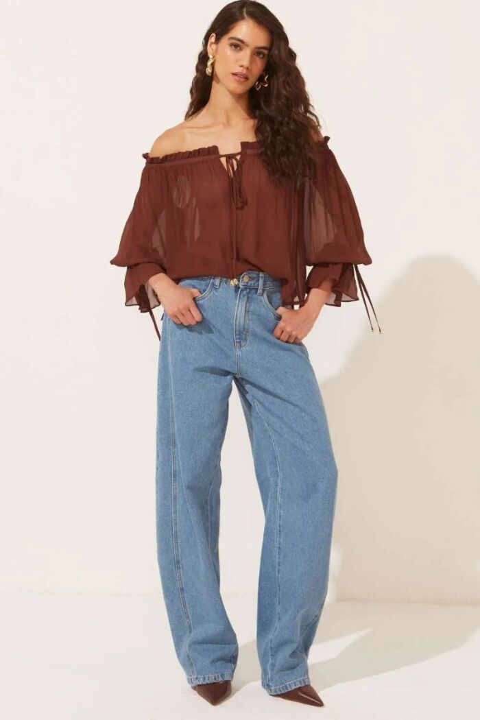 Imagem de Blusa Fiorela Marrom Ganache Le Blog