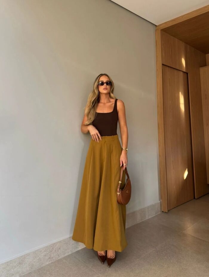 Imagem de Saia Adele Mostarda Cloude