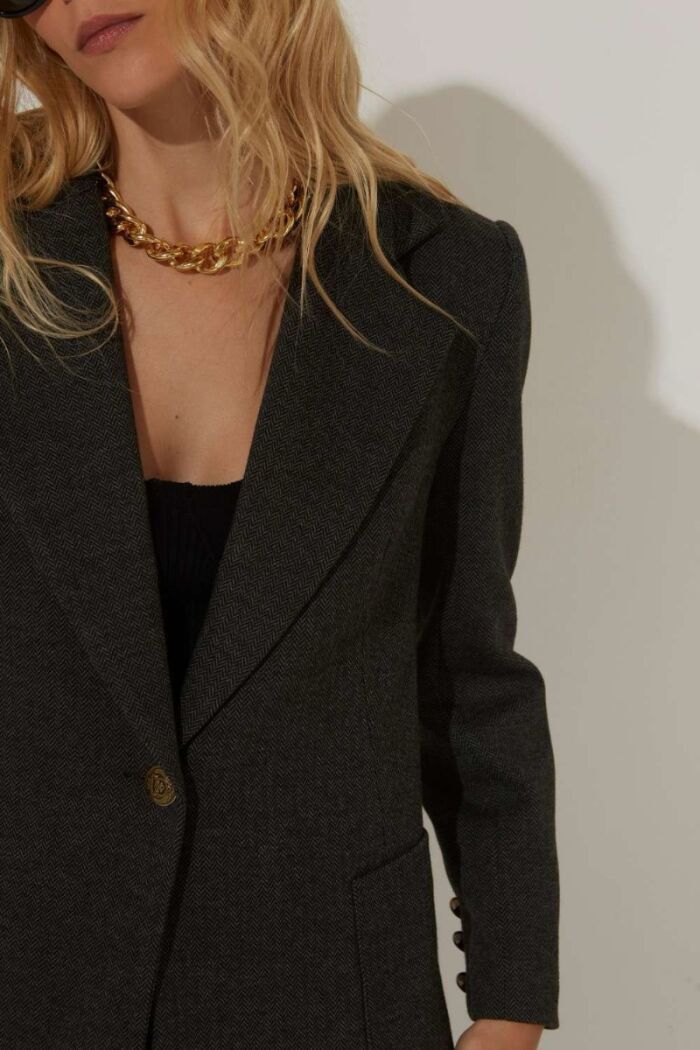 Imagem de Blazer Isa Chevron Chumbo Le Blog