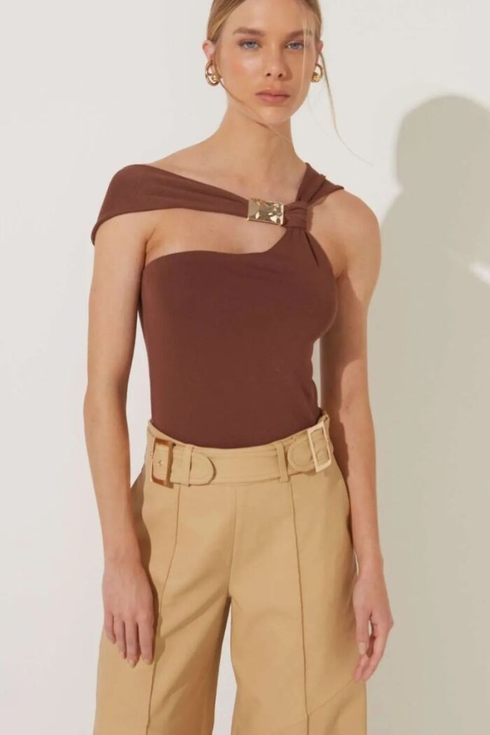 Imagem de Calça Tati Bege Tahini Le Blog