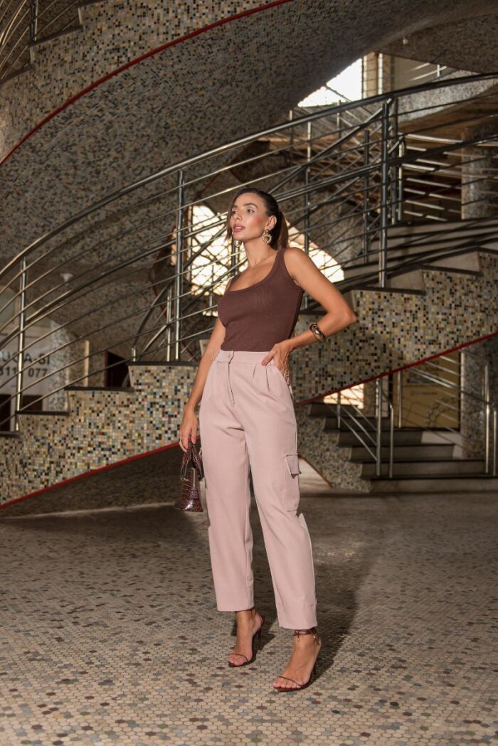 Imagem de Calça Cargo Rosa Olívia