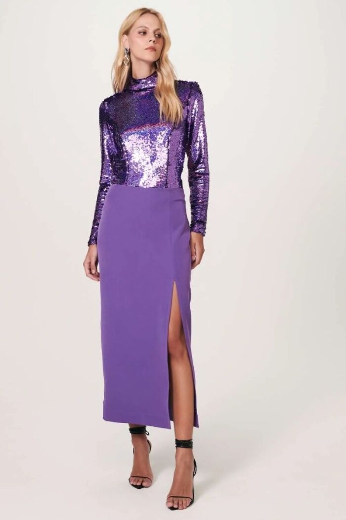 Imagem de Saia Antonella Roxo Future Le Blog