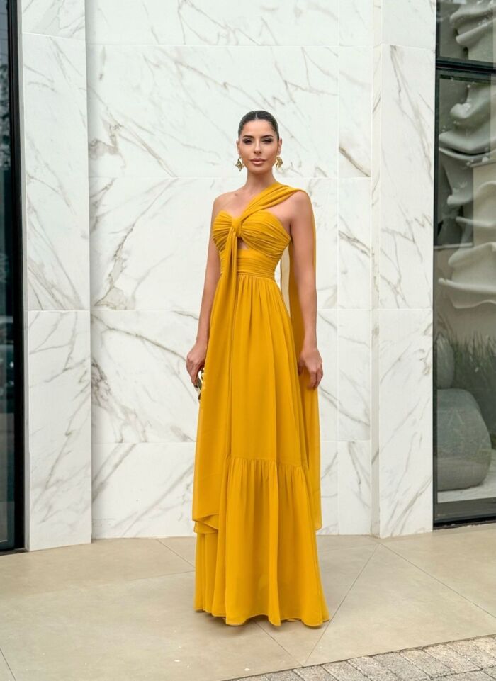 Imagem de Vestido Fani Amarelo D´teliê