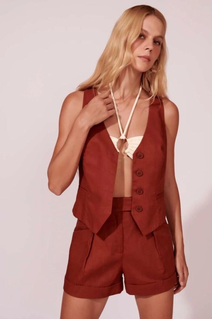 Imagem de Shorts Camelia Marrom Cacau Le Blog