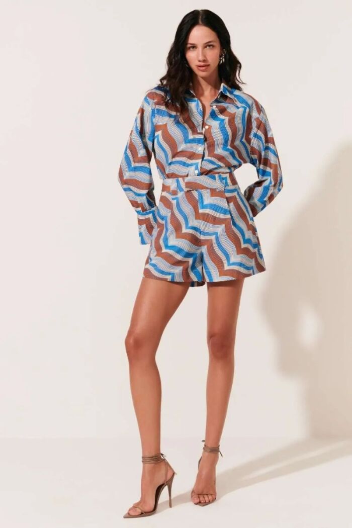 Imagem de Camisa Matilde Estampa Gráfica Azul Le Blog