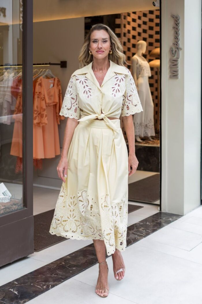 Imagem de Saia Mirela Amarela Marie Mercié