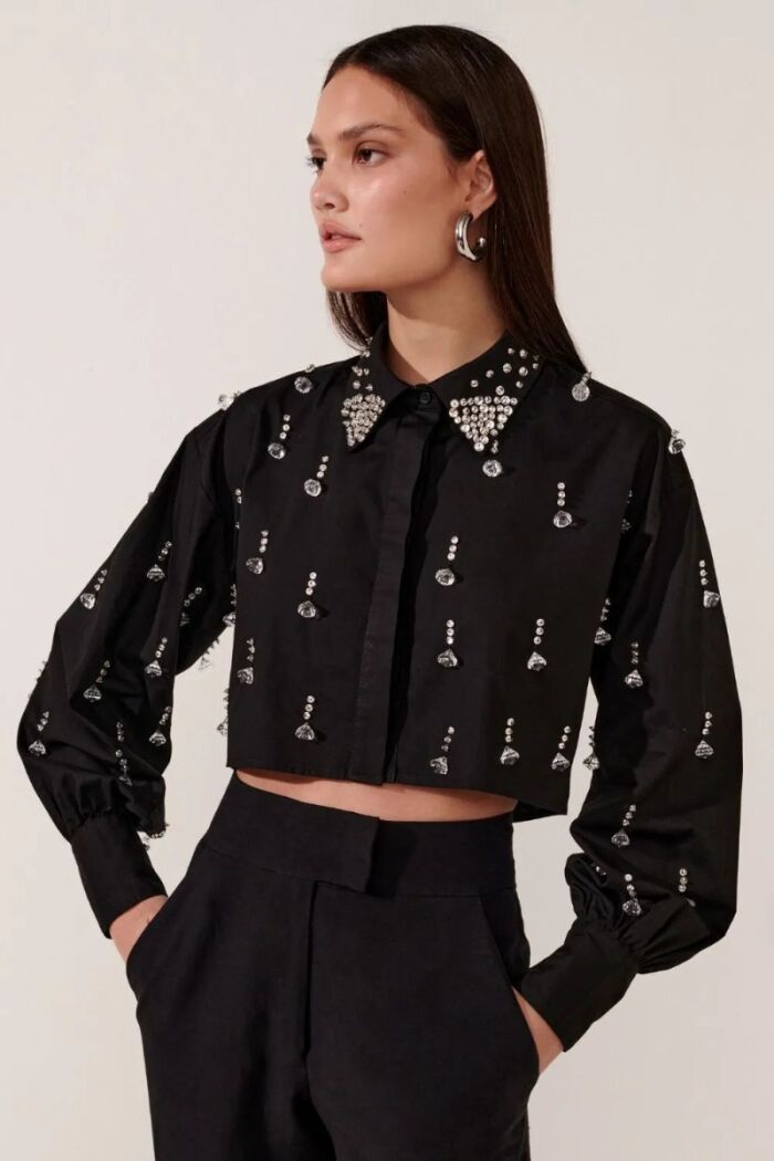 Imagem de Camisa Emanuelle Preta Le Blog