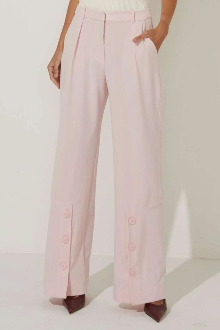 Imagem de Calça Sabrina Rosa Plissê Le Blog