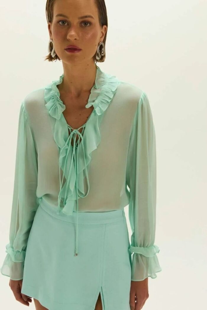 Imagem de Blusa Rafaela Verde Holiday Le Blog