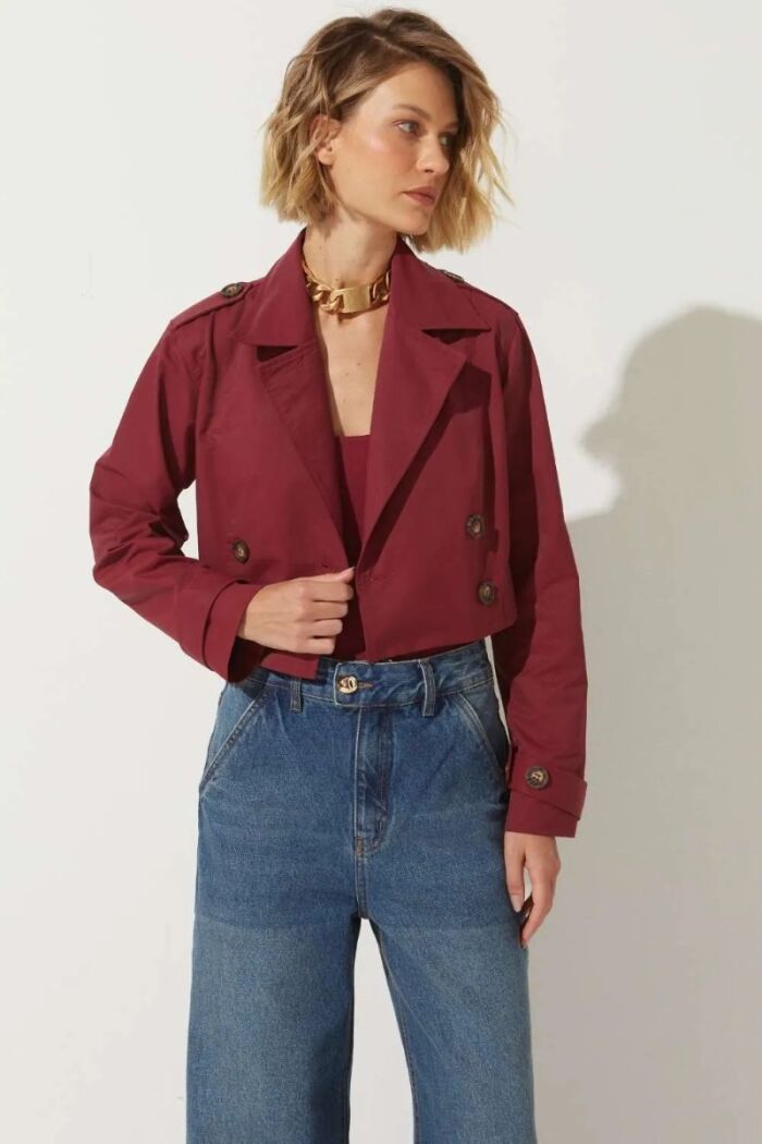 Imagem de Casaco Betina Dark Wine Le Blog