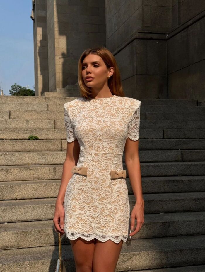 Imagem de Vestido Georgia Renda Off White Cloude