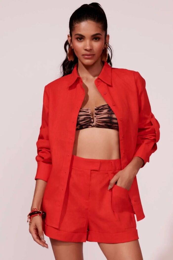 Imagem de Camisa Camelia Vermelho Tomato Le Blog