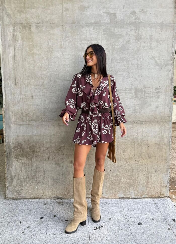 Imagem de Vestido Atena Marrom Cloude