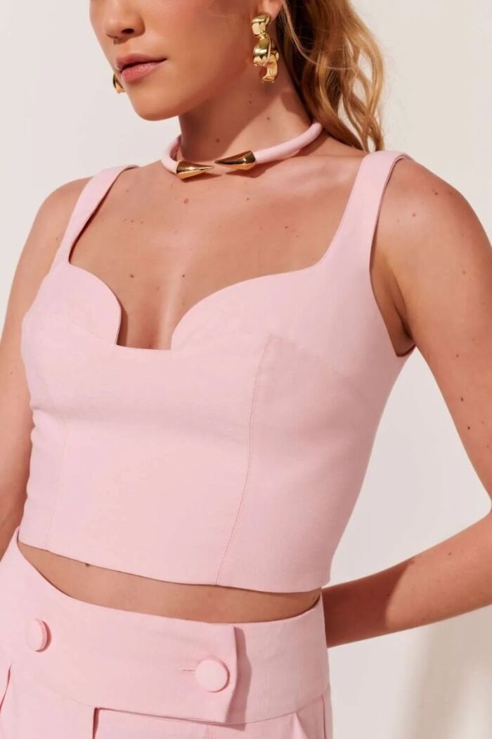 Imagem de Blusa Clarice Rosa Plain Le Blog