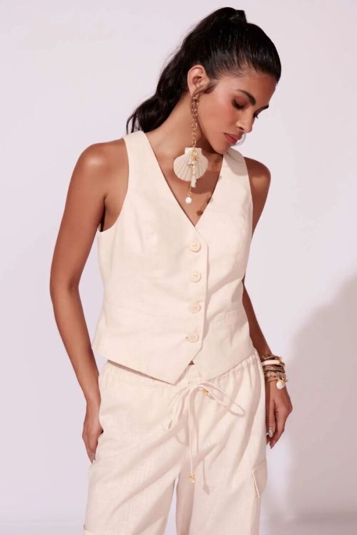 Imagem de Colete Camelia Perola Le blog